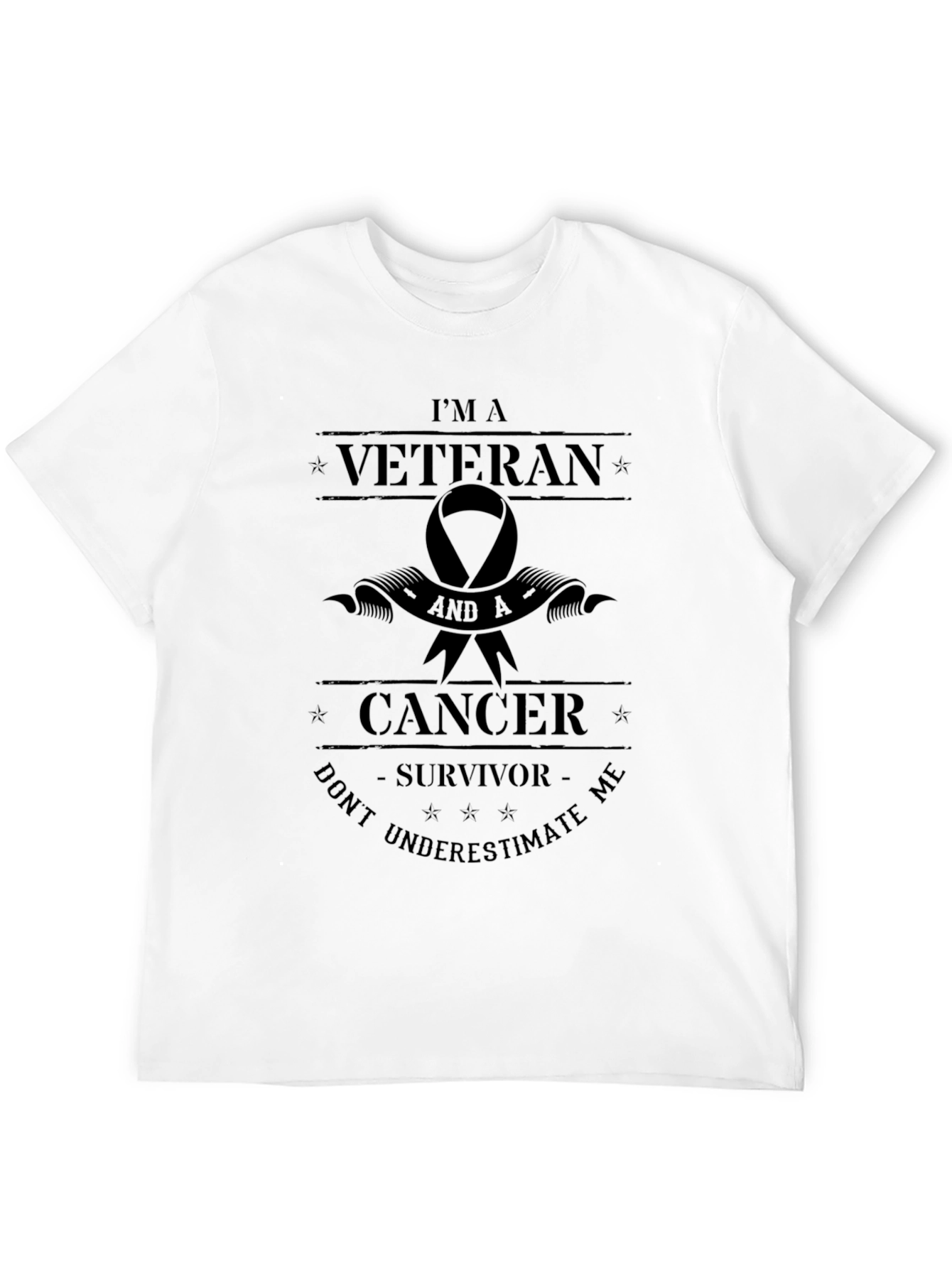 Veteran Cancer Survivor T-Shirt - Dont Underestimate Me