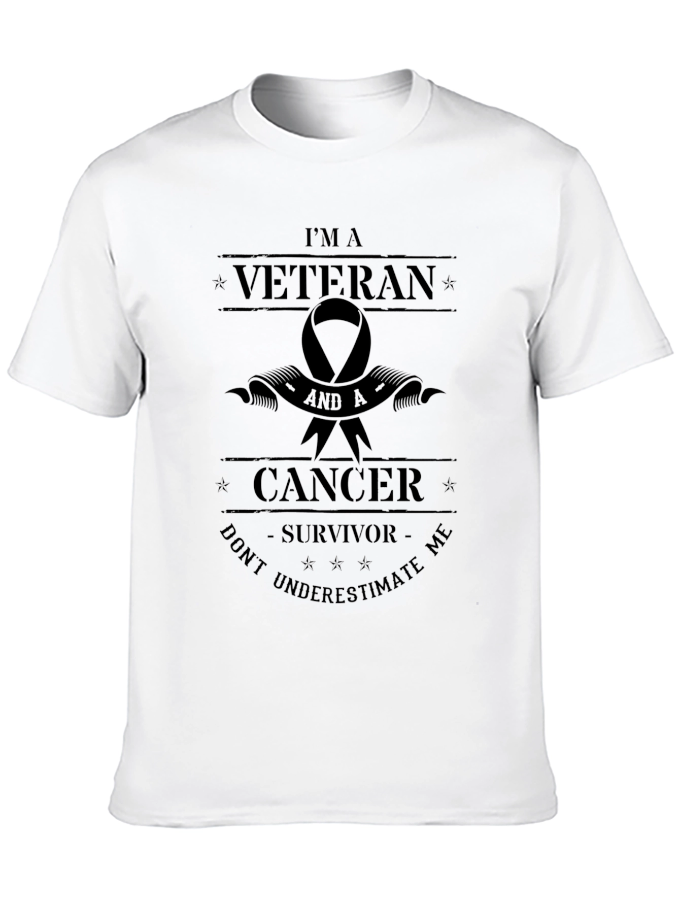 Veteran Cancer Survivor T-Shirt - Dont Underestimate Me