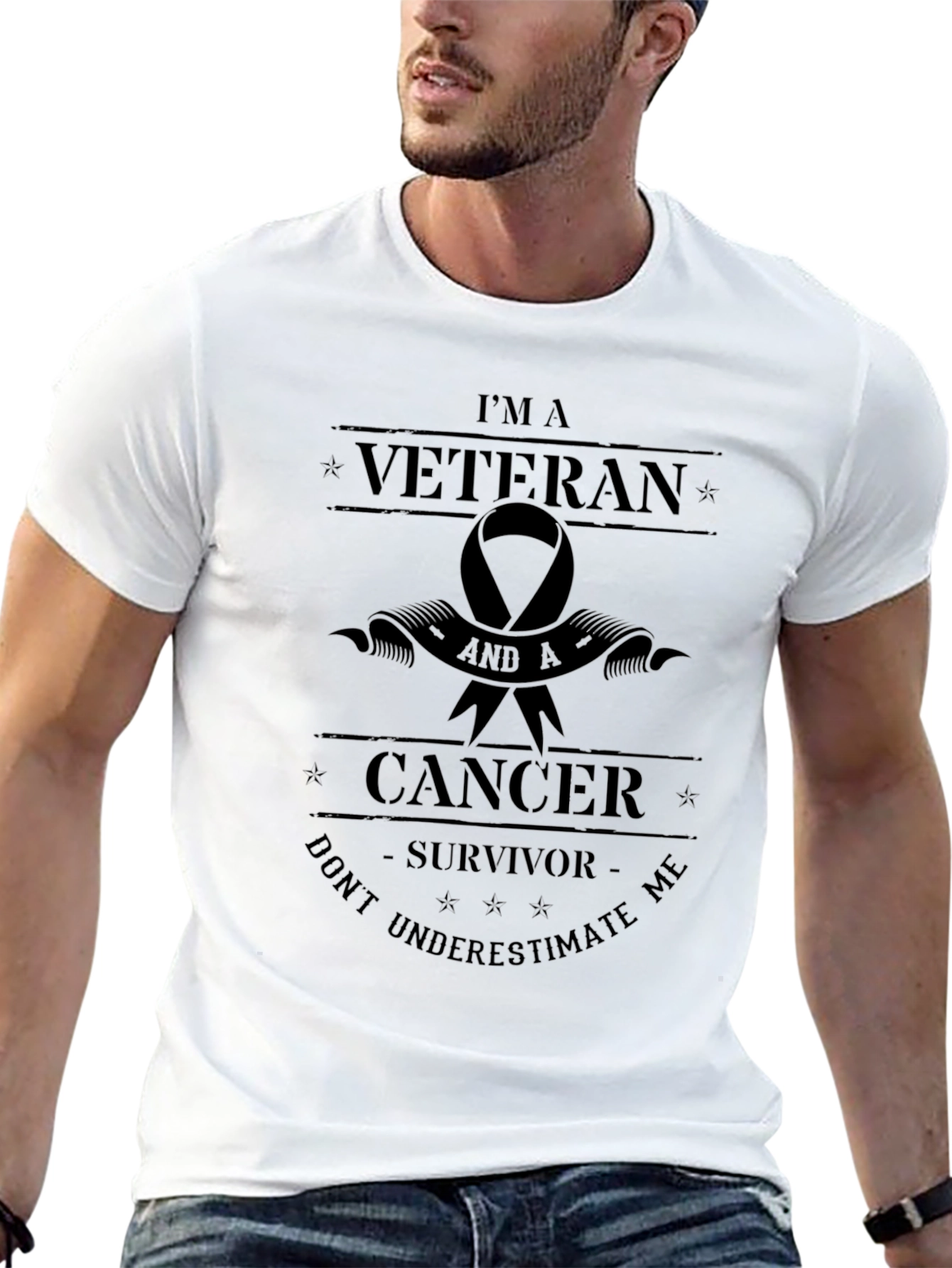 Veteran Cancer Survivor T-Shirt - Dont Underestimate Me