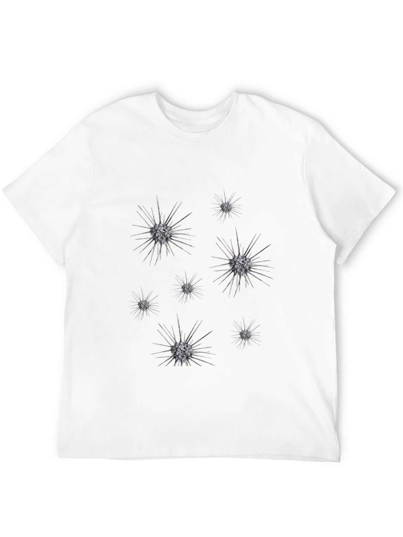Spiky Celestial Orb Graphic Black T-Shirt