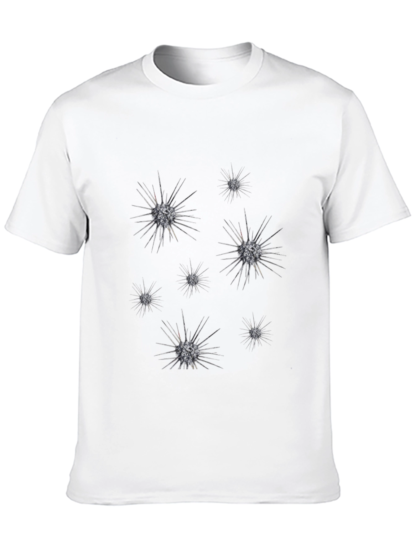 Spiky Celestial Orb Graphic Black T-Shirt
