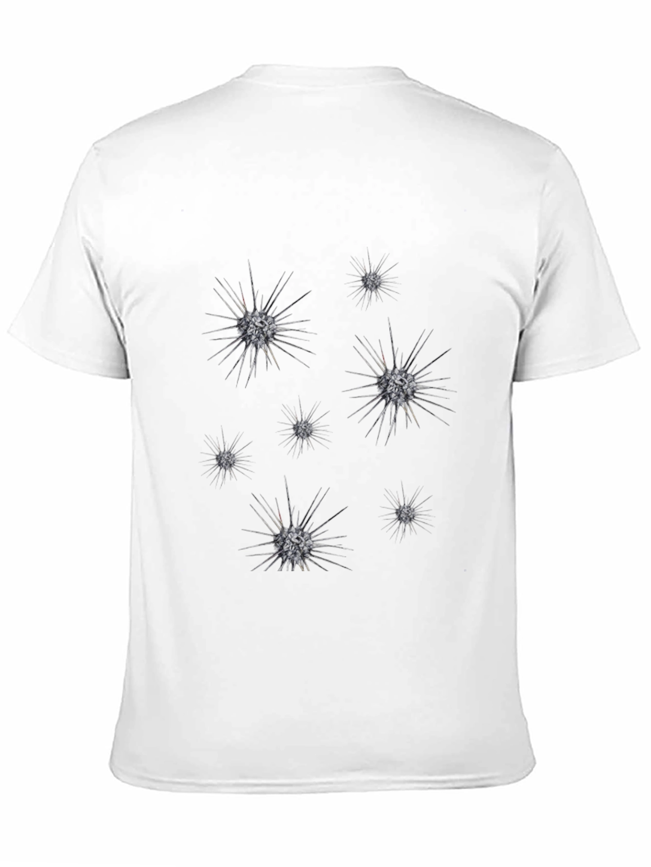 Spiky Celestial Orb Graphic Black T-Shirt