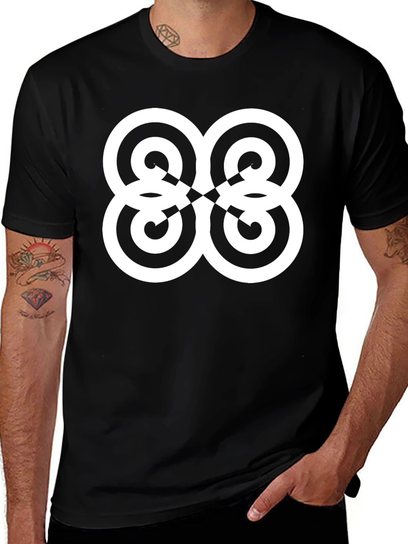 Adinkra Symbol Graphic Black T-Shirt