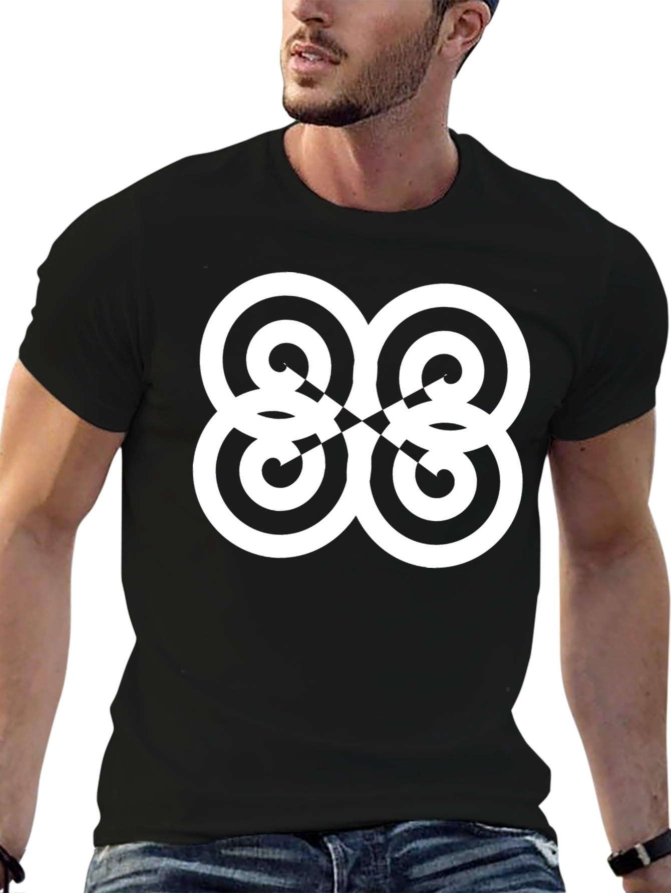 Adinkra Symbol Graphic Black T-Shirt