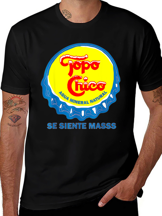 Topo Chico T-Shirt - Se Siente Masss Black Tee