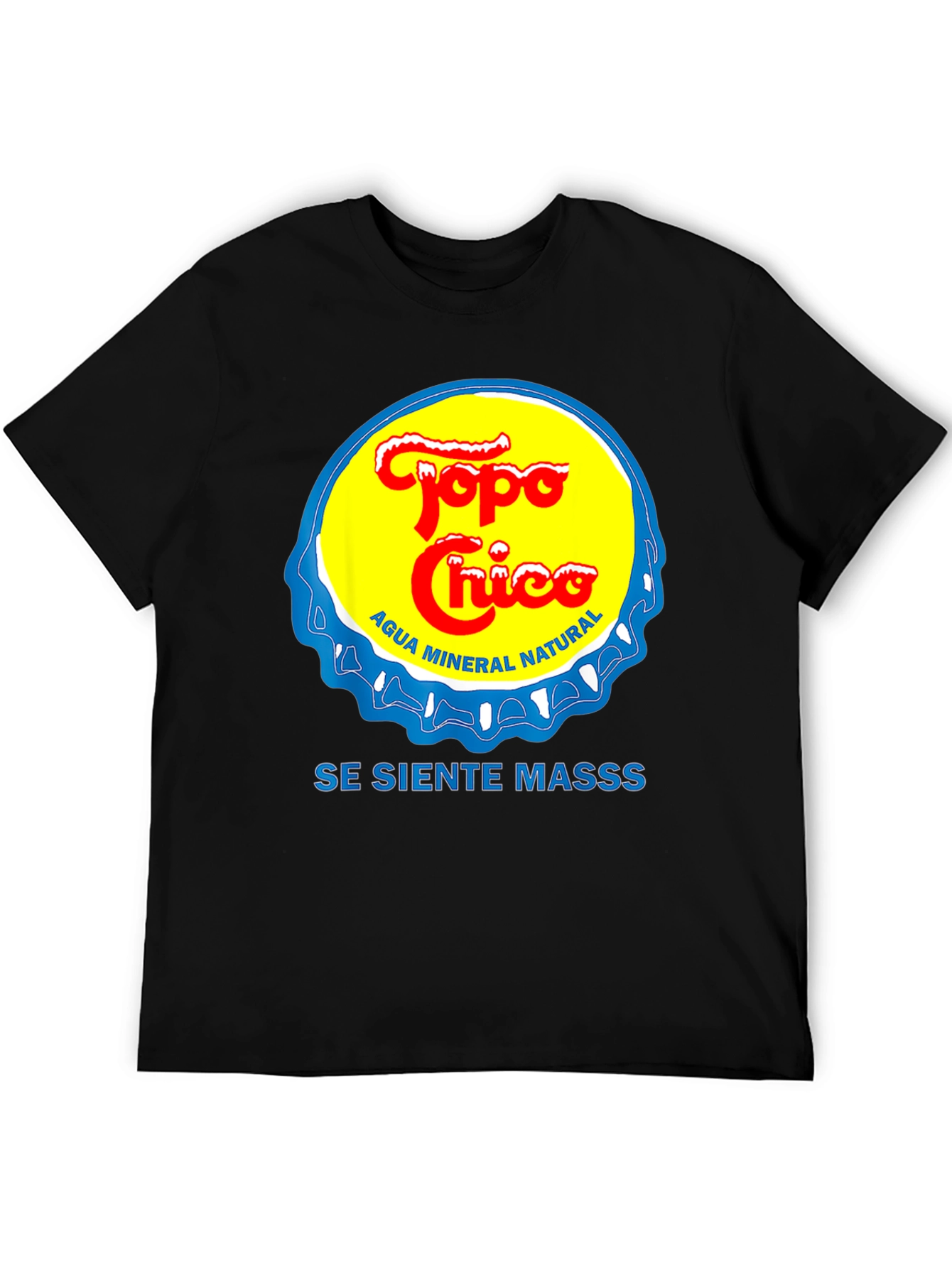 Topo Chico T-Shirt - Se Siente Masss Black Tee