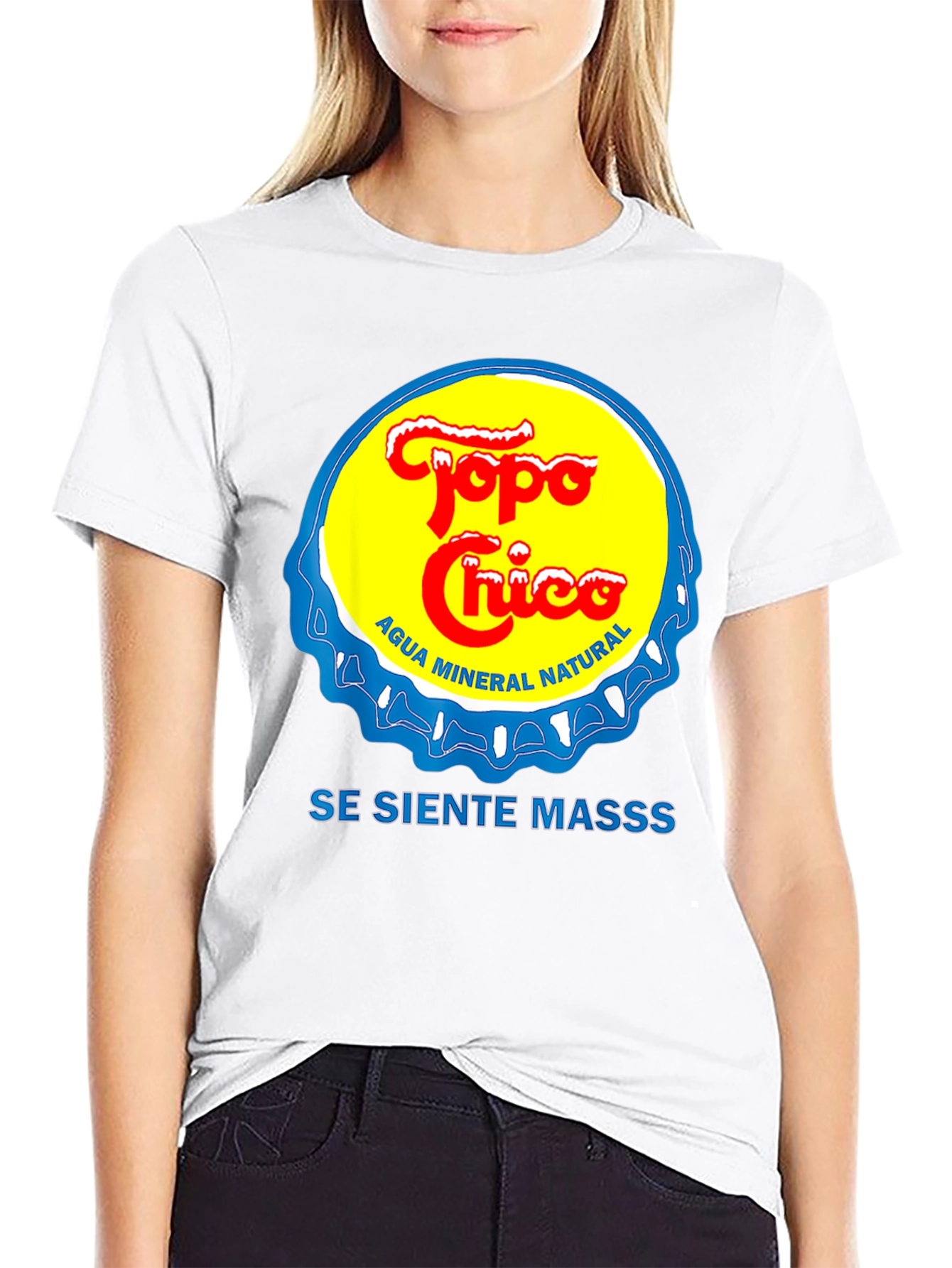 Topo Chico T-Shirt - Se Siente Masss Black Tee
