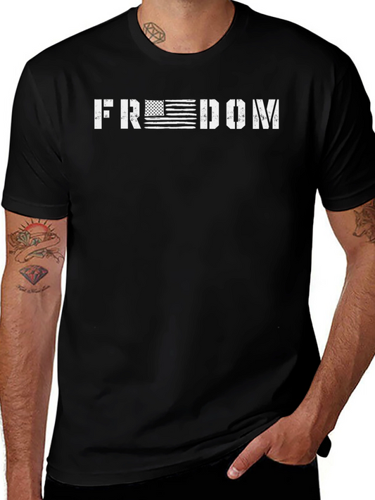 Freedom Graphic Tee - American Flag Patriotic T-Shirt