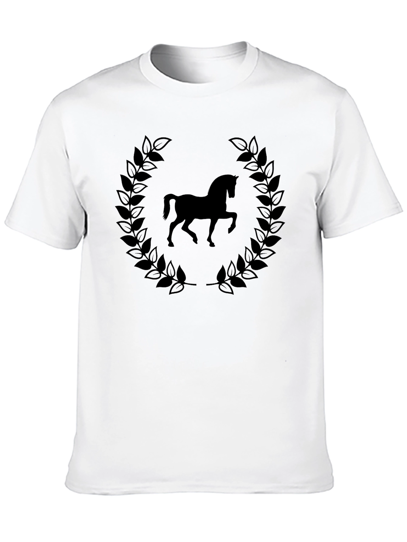 Elegant Horse Laurel Wreath T-Shirt