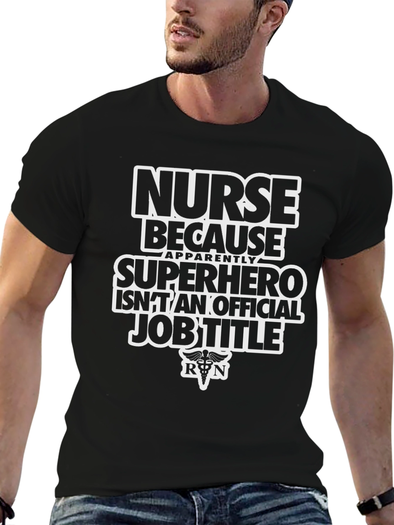 Nurse Superhero Job Title T-Shirt
