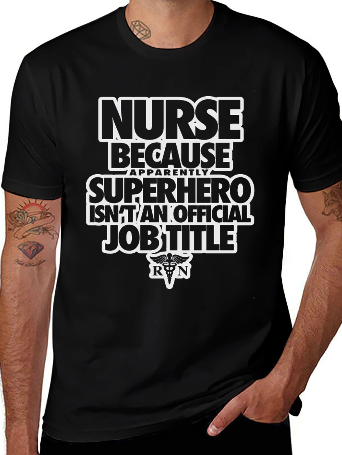 Nurse Superhero Job Title T-Shirt