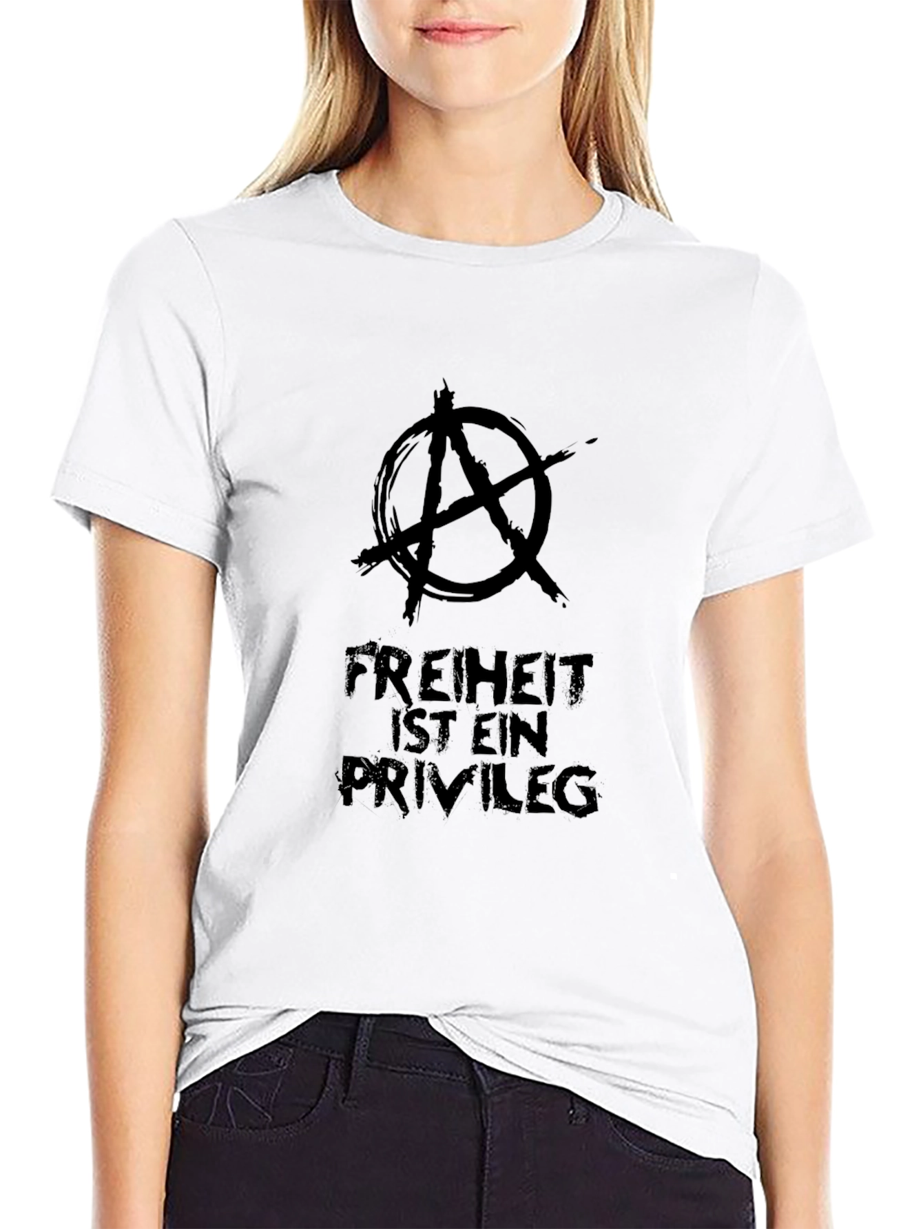 Freiheit Ist Ein Privileg Black Graphic Tee