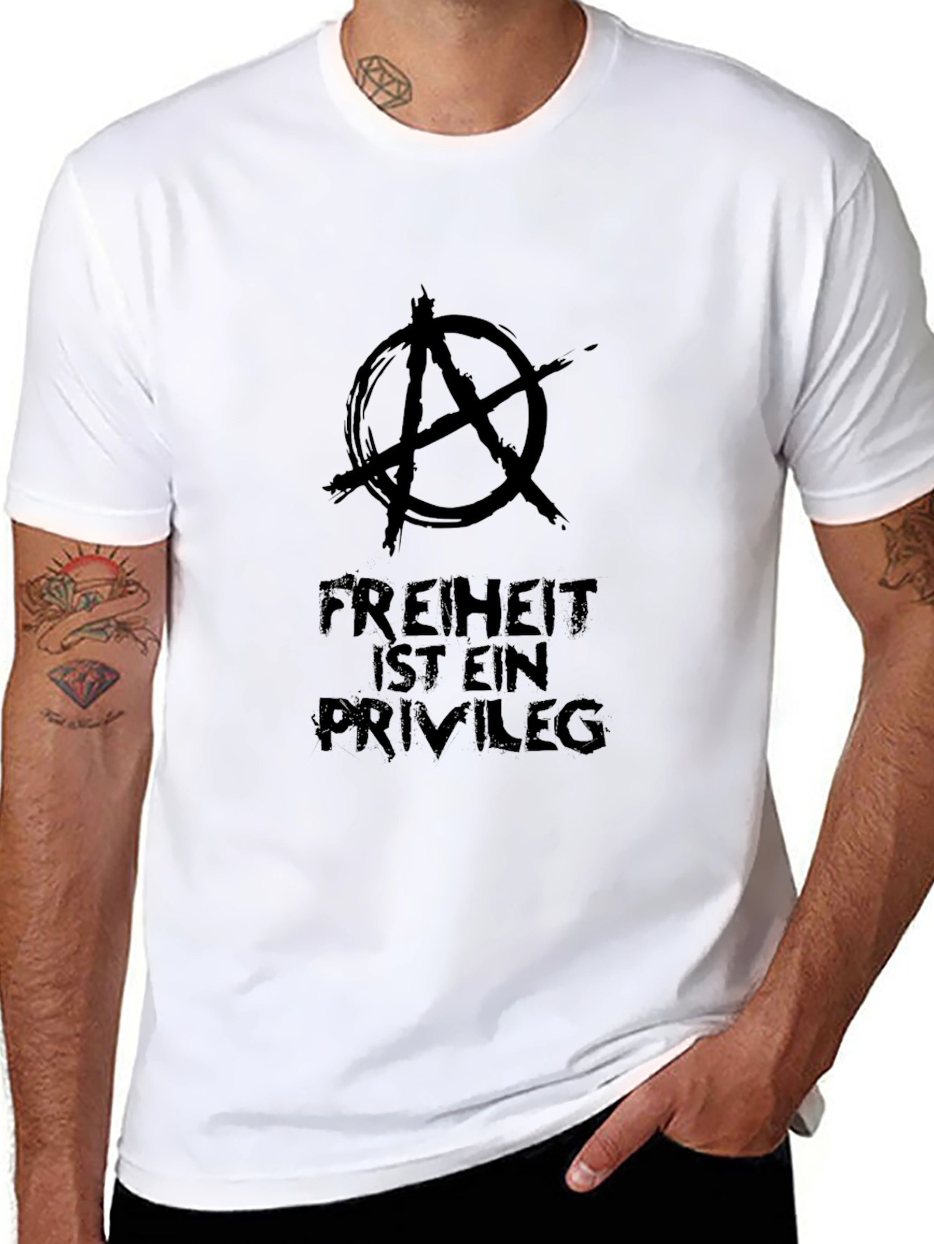 Freiheit Ist Ein Privileg Black Graphic Tee