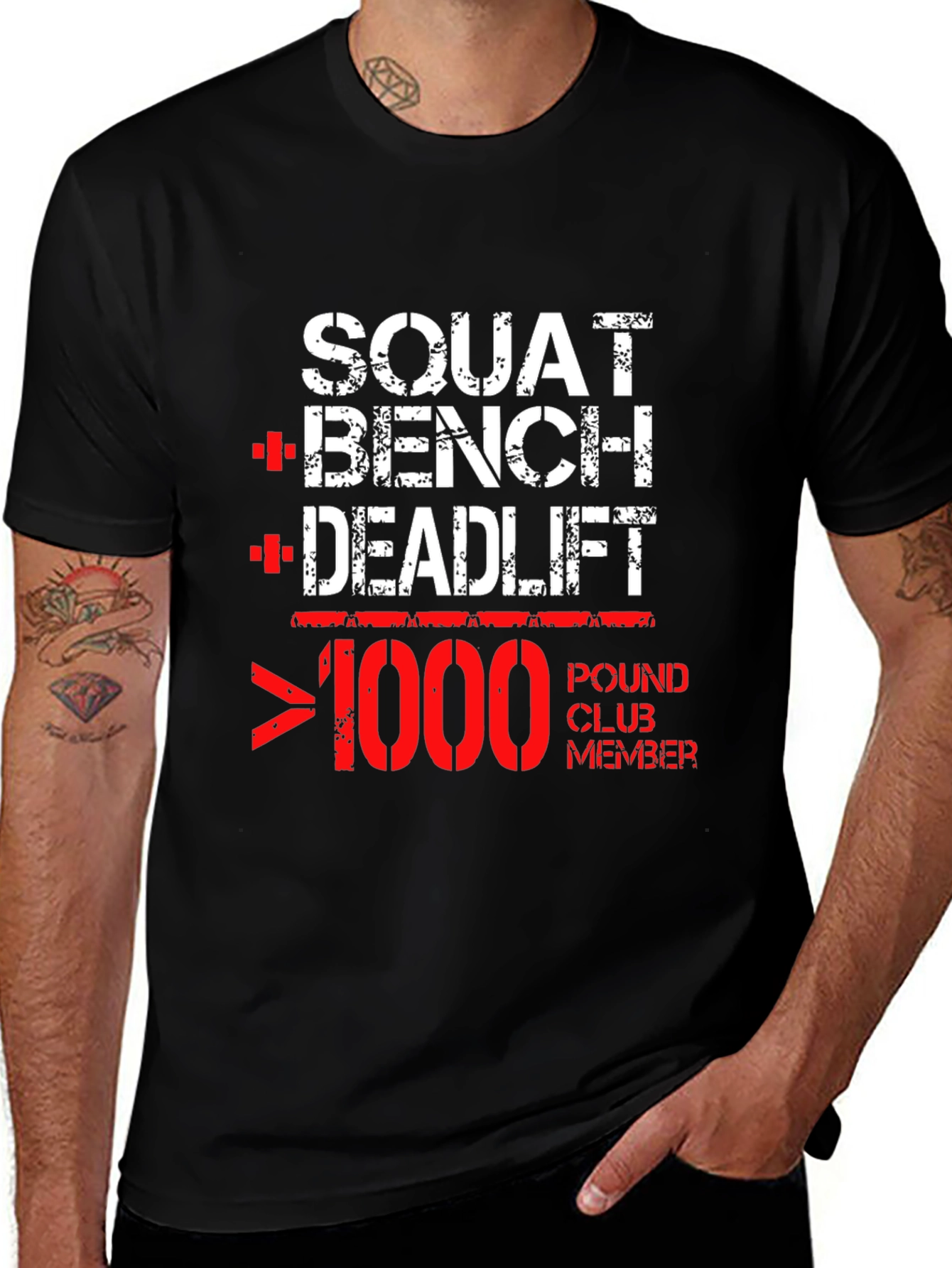 Squat Bench Deadlift 1000 Pound Club T-Shirt