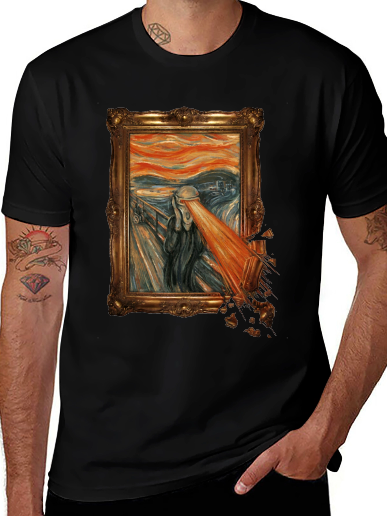 The Scream Parody Graphic Tee - Unique Art T-Shirt
