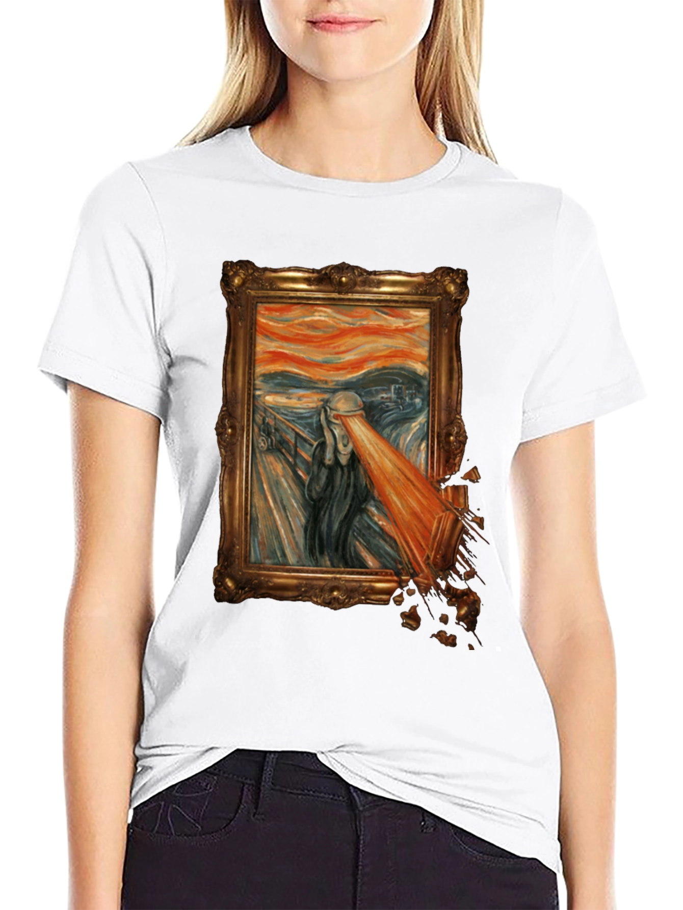 The Scream Parody Graphic Tee - Unique Art T-Shirt