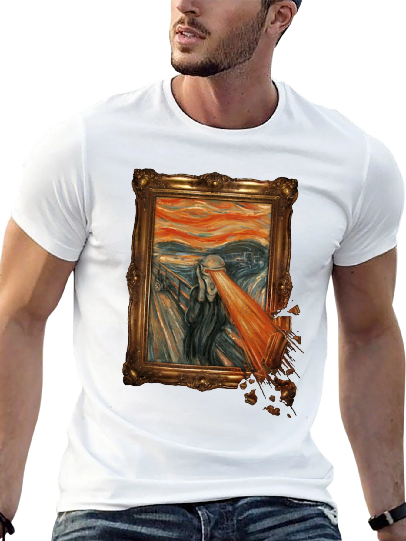 The Scream Parody Graphic Tee - Unique Art T-Shirt