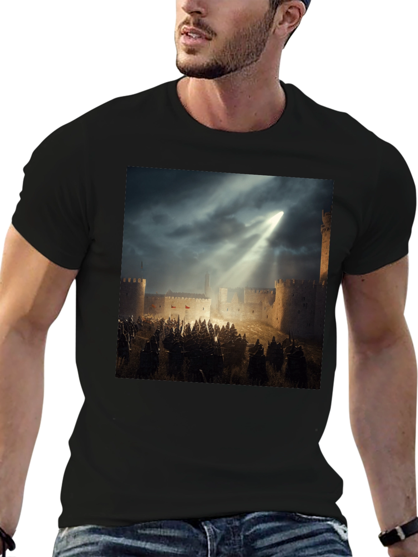 Medieval Siege Graphic T-Shirt