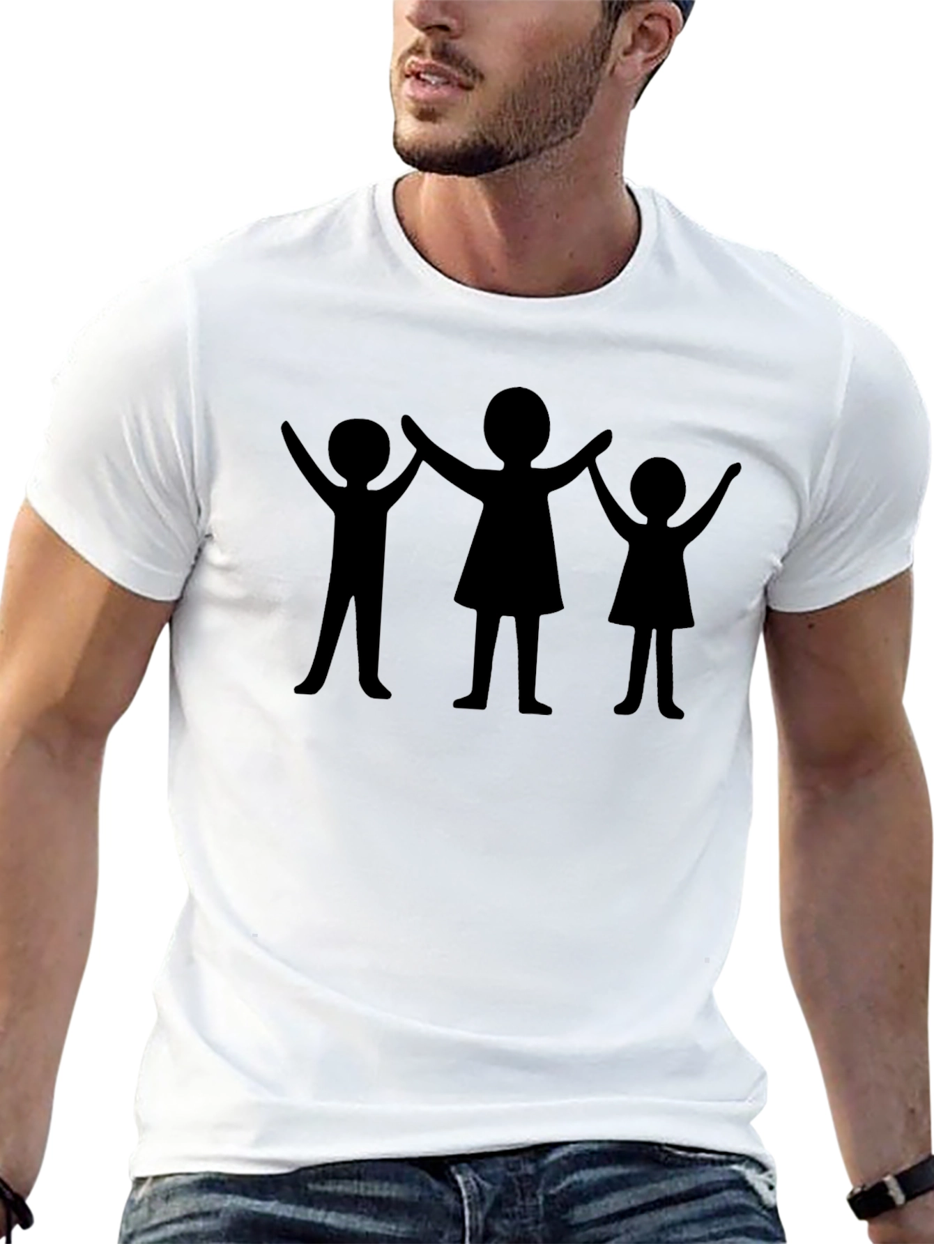 Family Silhouette Black T-Shirt