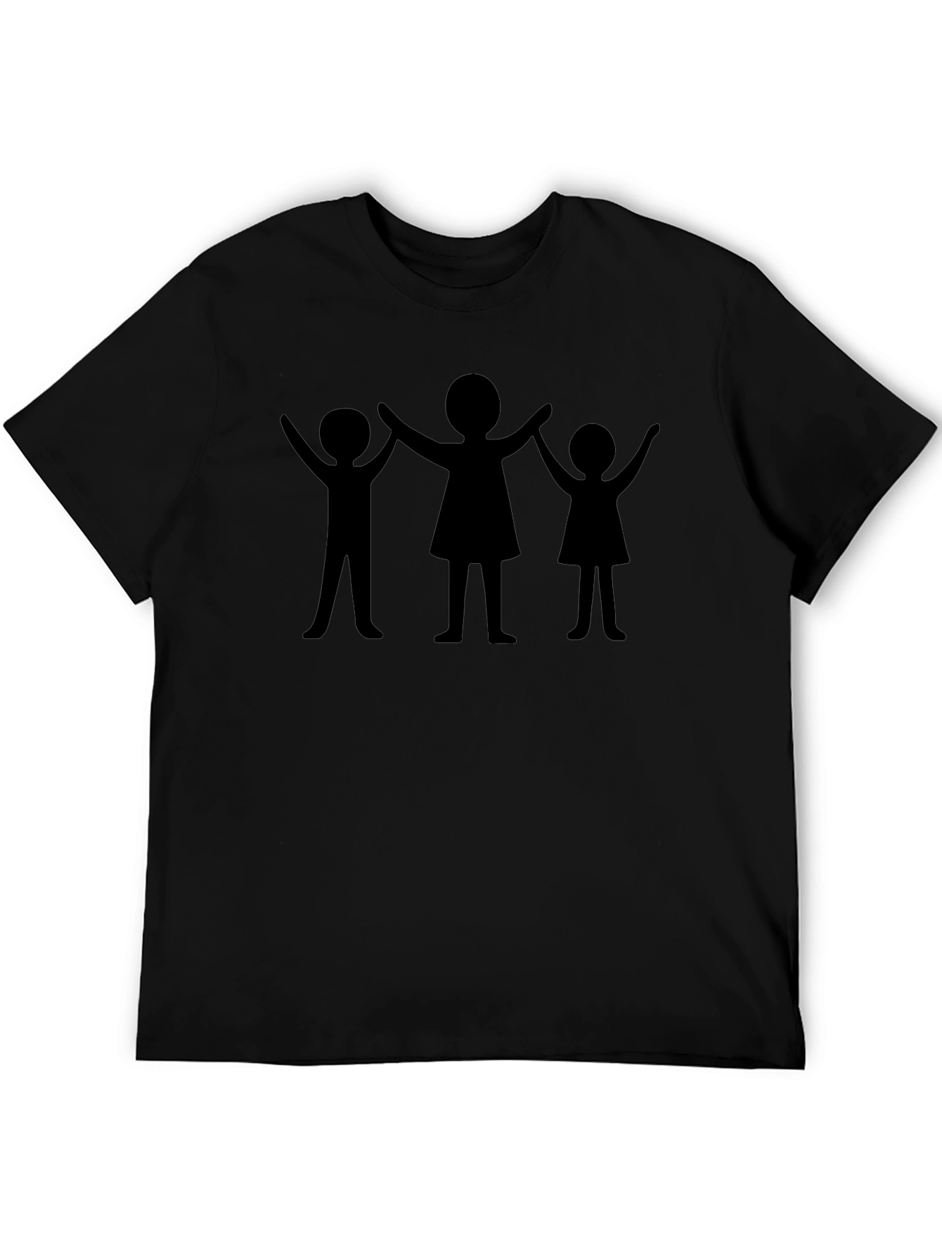 Family Silhouette Black T-Shirt