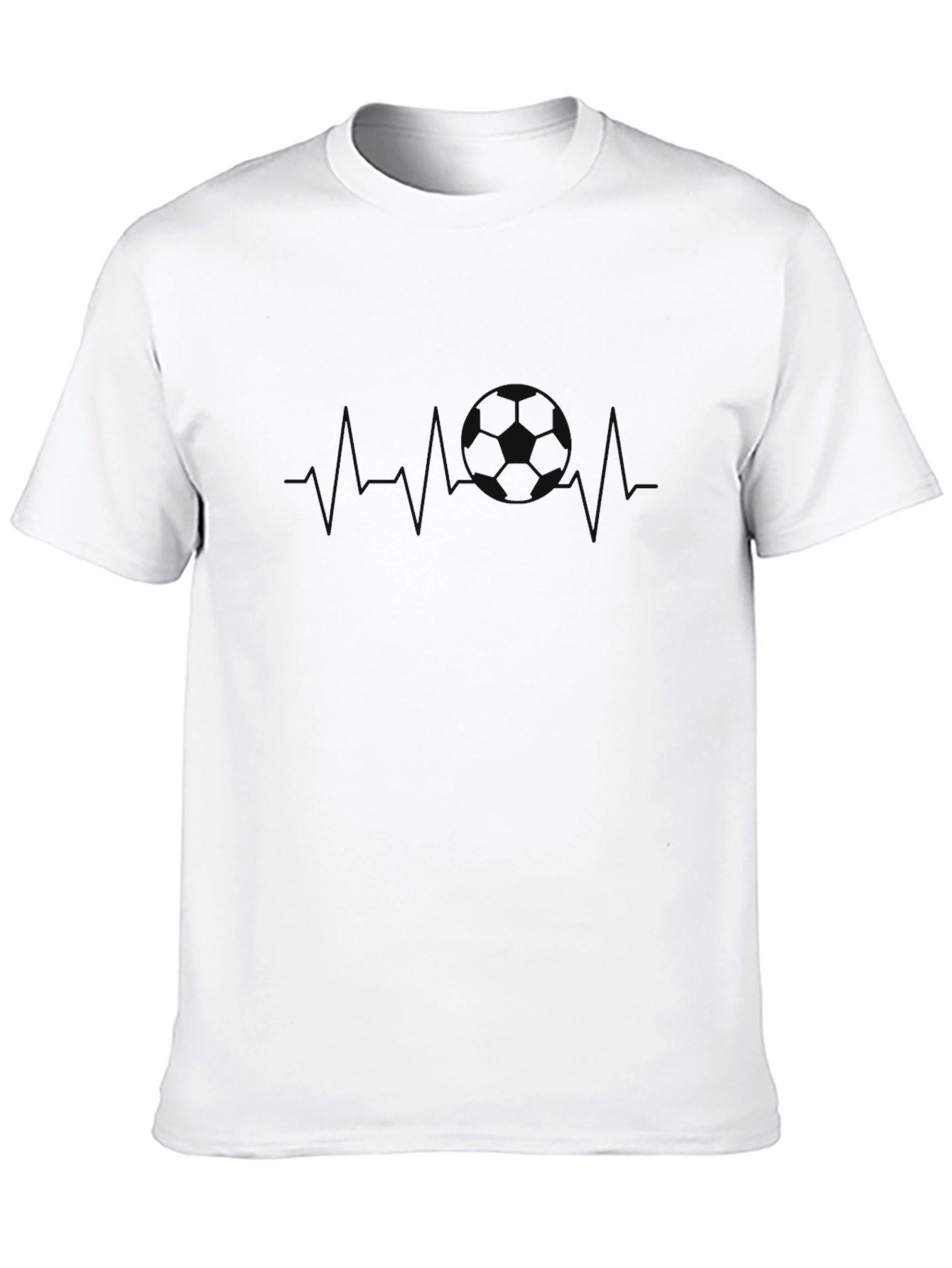 Soccer Heartbeat T-Shirt - Black
