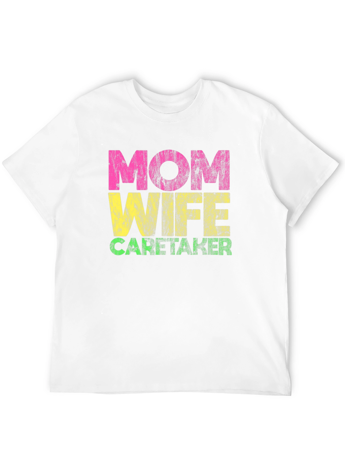 Mom Wife Caretaker Graphic Tee - Black