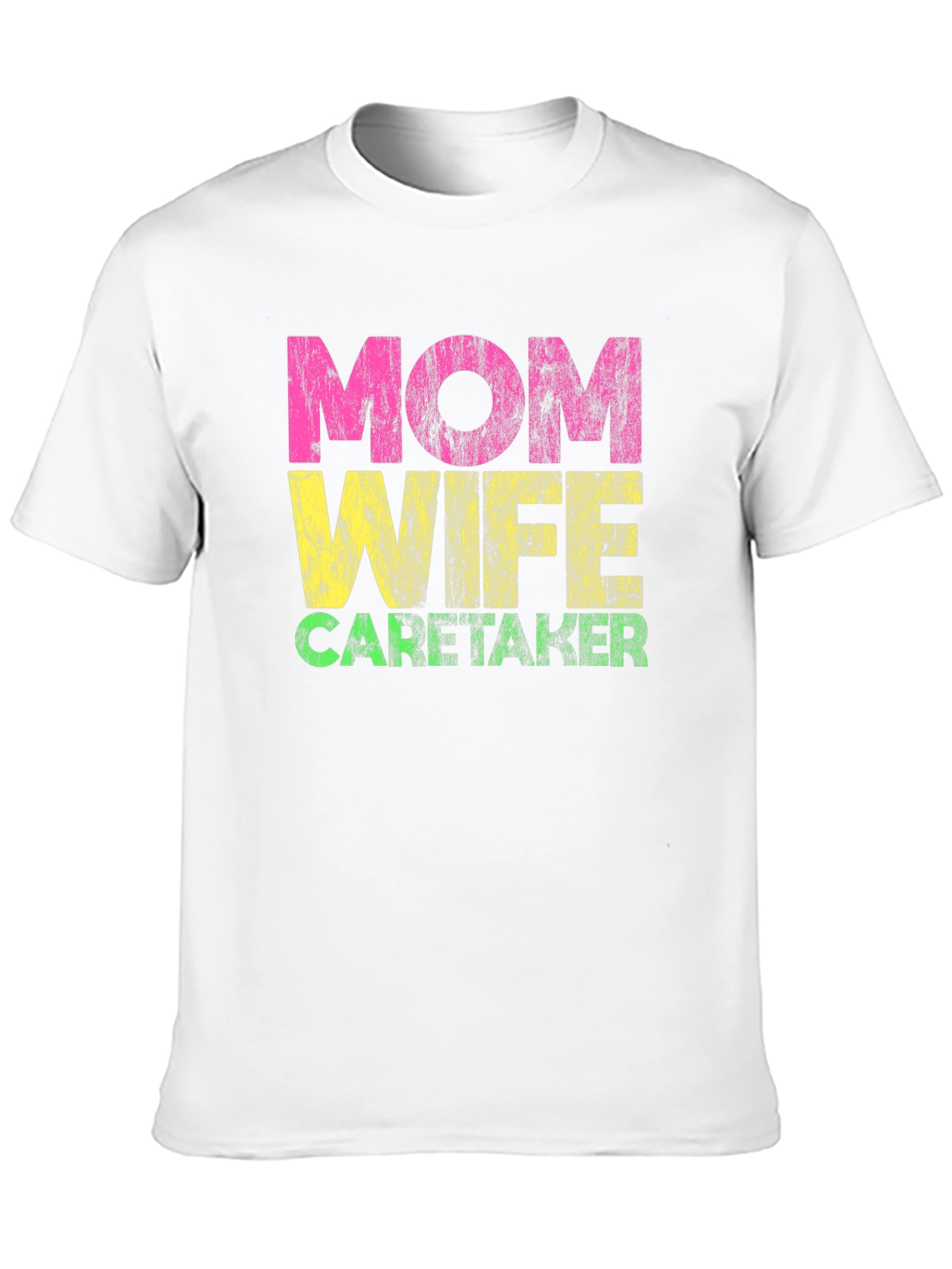 Mom Wife Caretaker Graphic Tee - Black