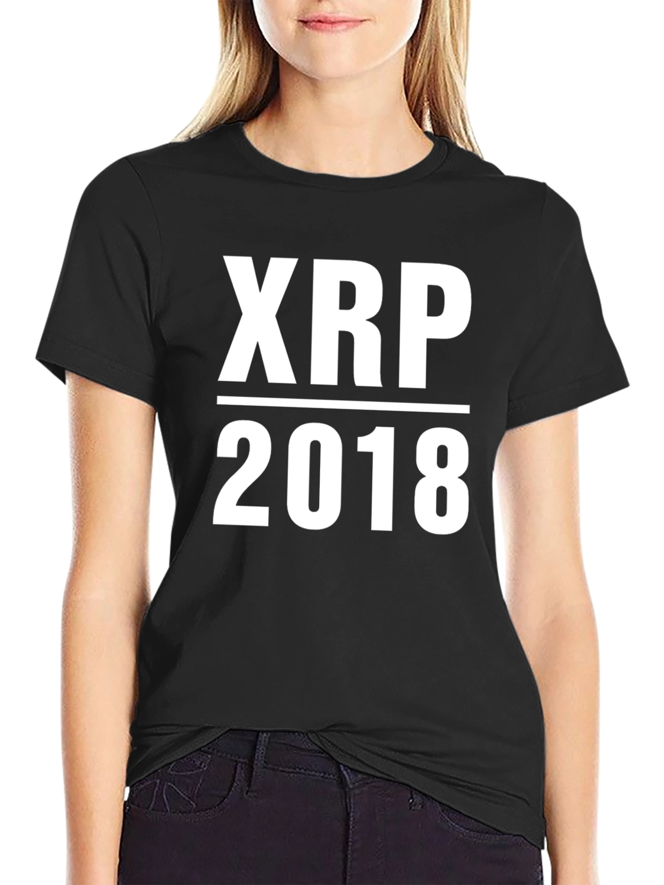 XRP 2018 Crypto T-Shirt - Black Cotton Tee