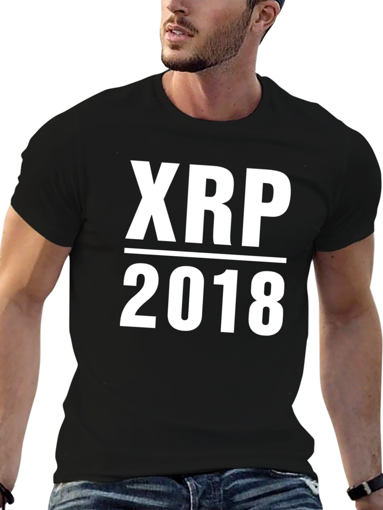 XRP 2018 Crypto T-Shirt - Black Cotton Tee