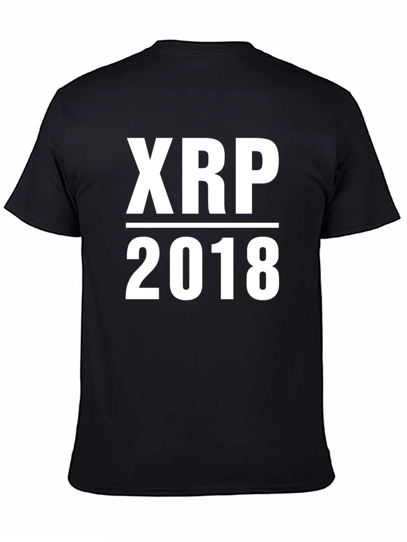 XRP 2018 Crypto T-Shirt - Black Cotton Tee