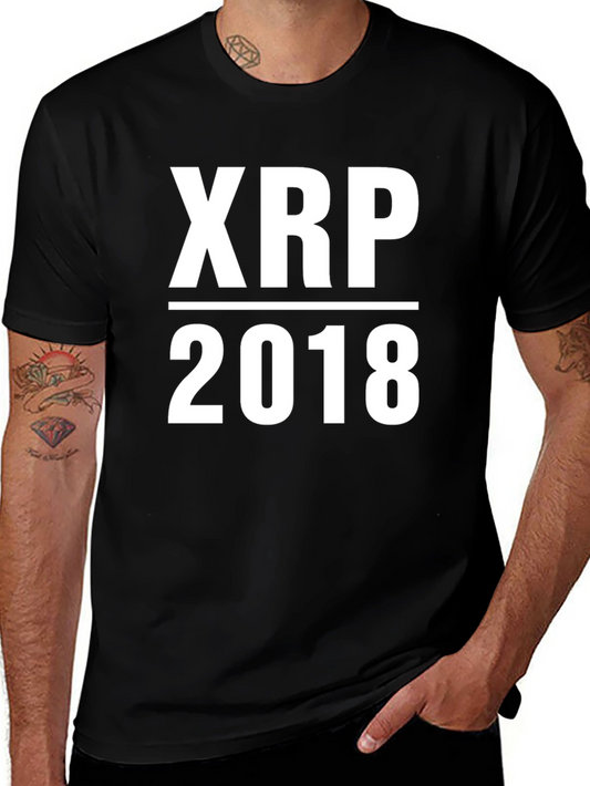 XRP 2018 Crypto T-Shirt - Black Cotton Tee
