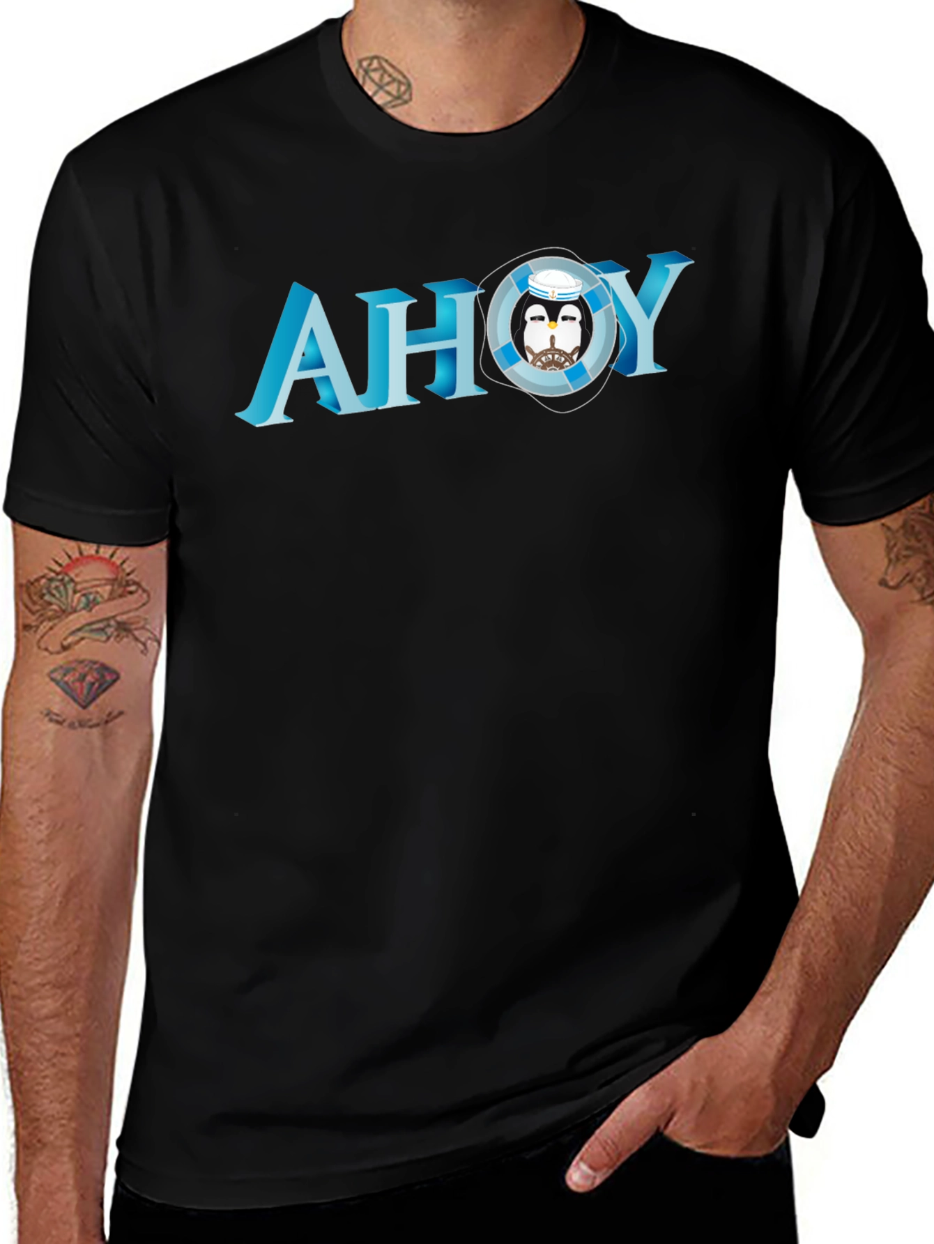 Ahoy Penguin Graphic T-Shirt