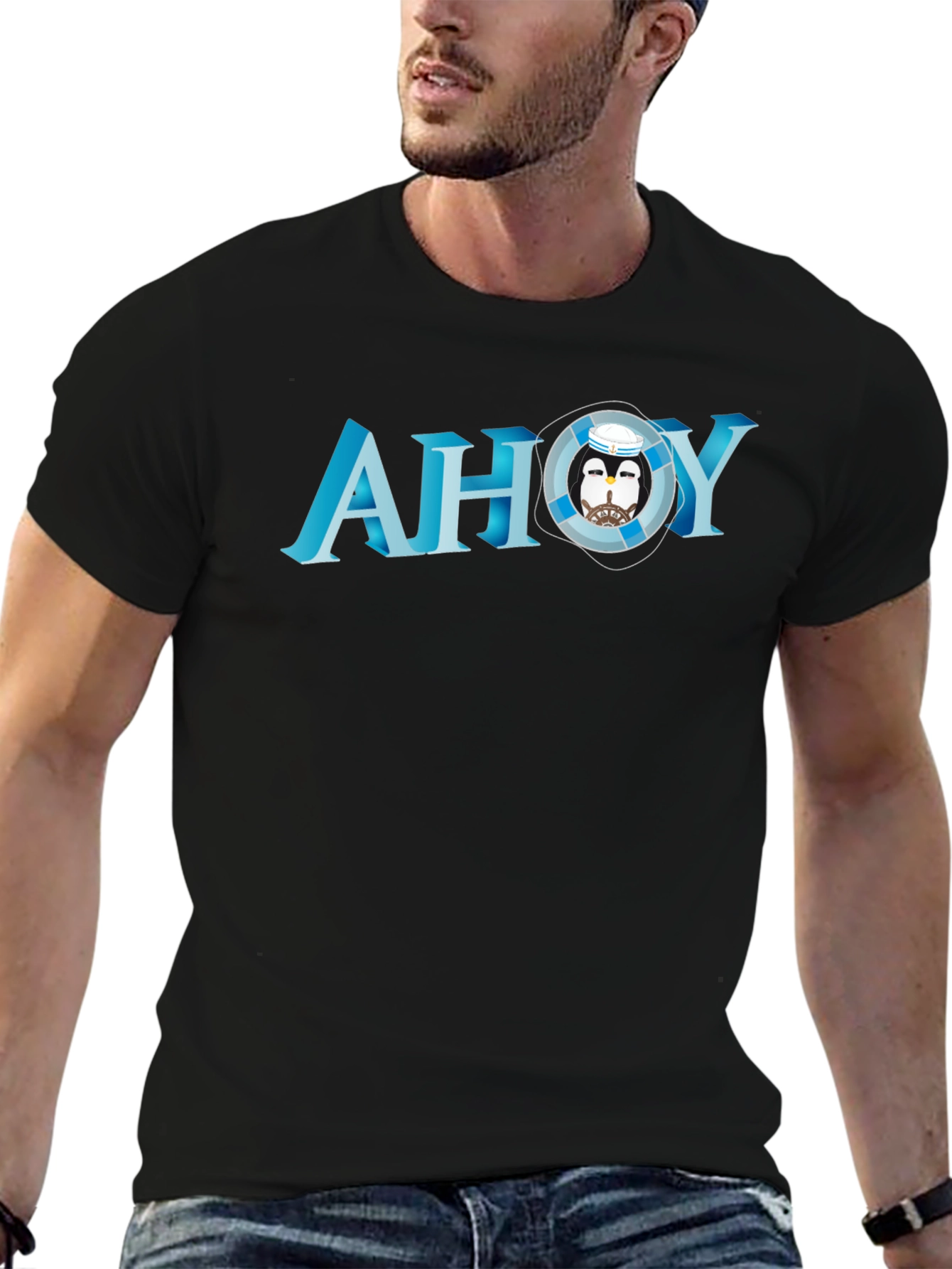 Ahoy Penguin Graphic T-Shirt