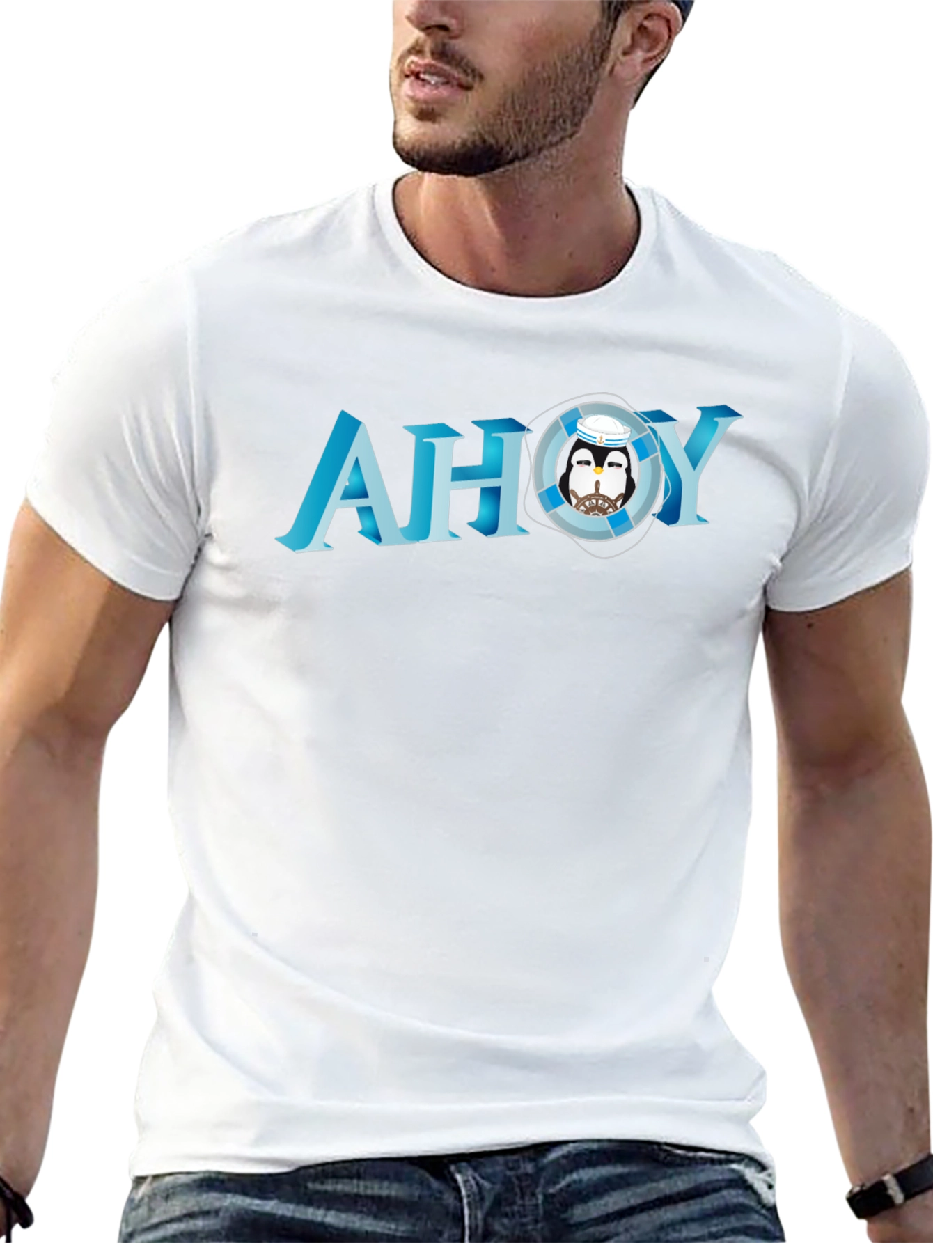 Ahoy Penguin Graphic T-Shirt