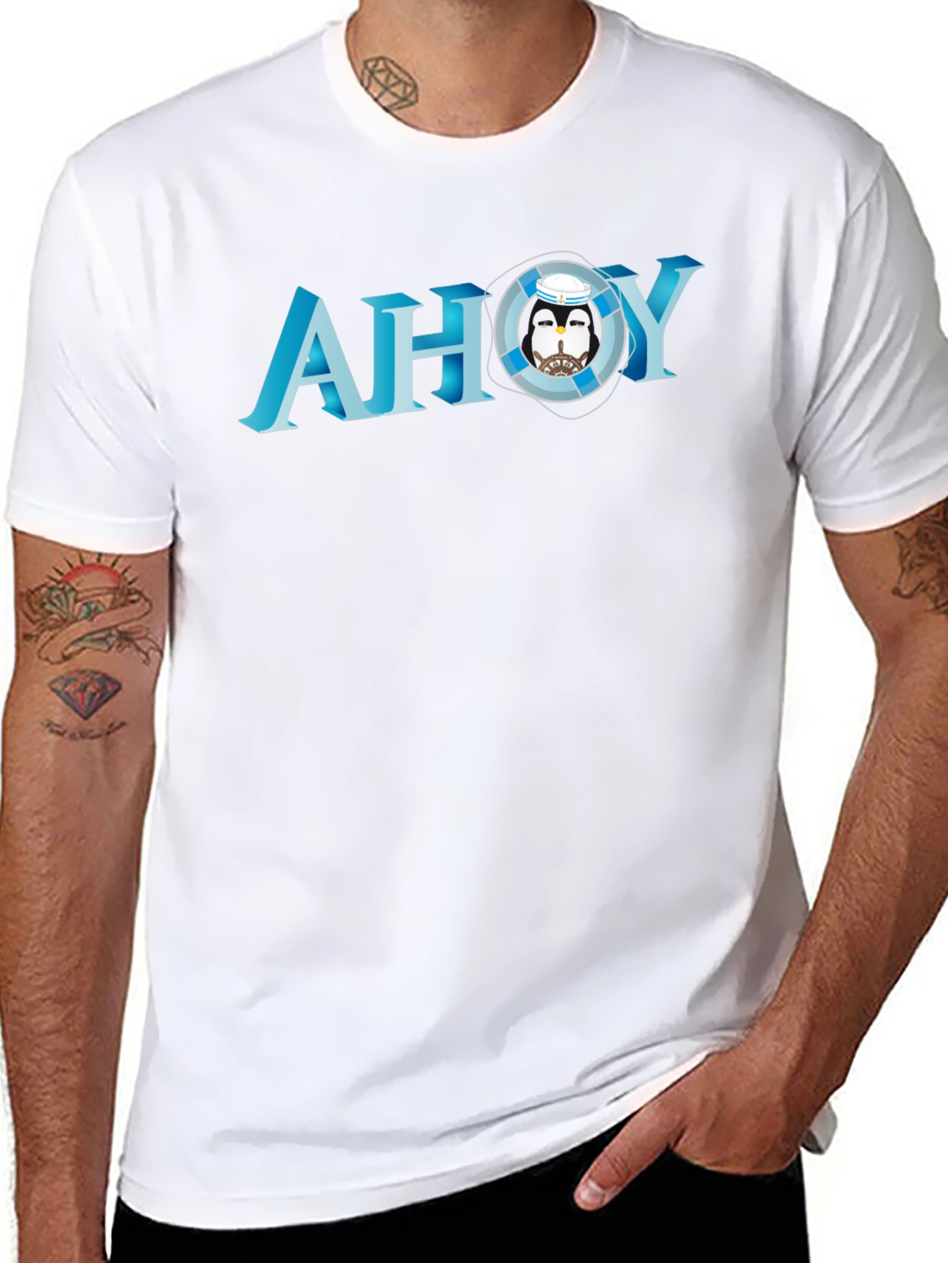 Ahoy Penguin Graphic T-Shirt