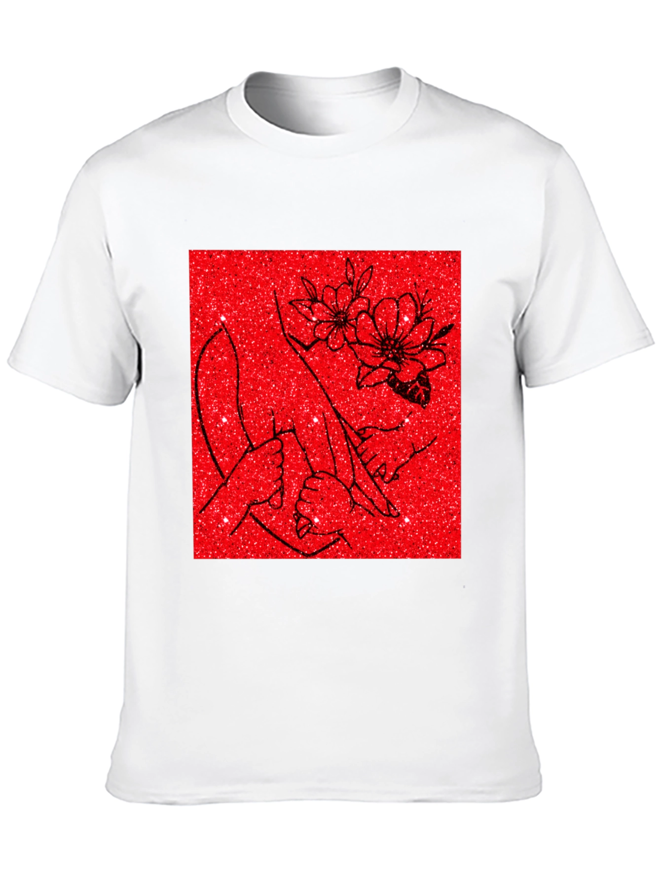 Floral Hand Graphic Tee - Stylish Comfort
