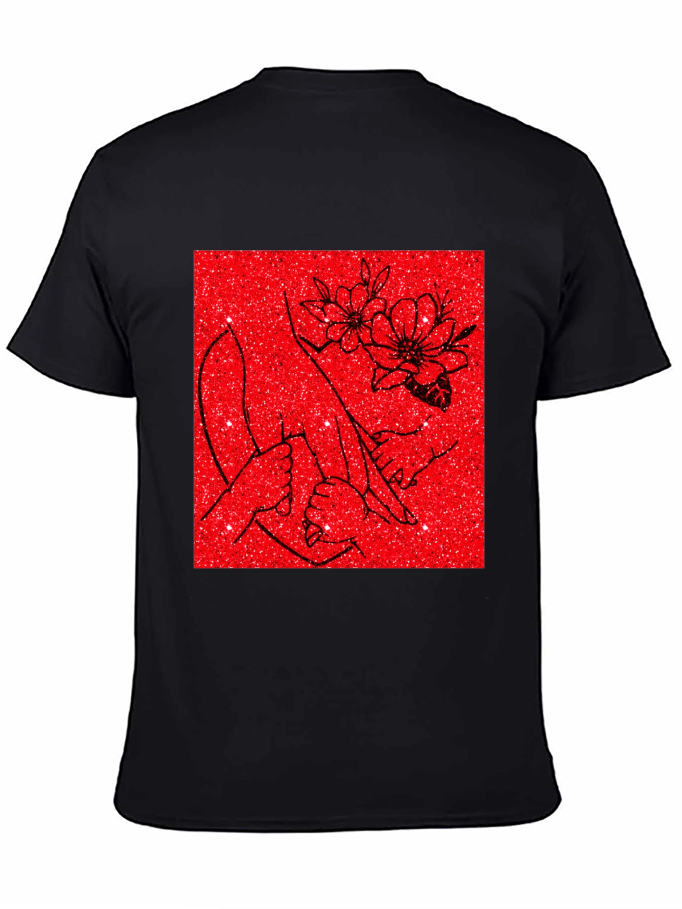 Floral Hand Graphic Tee - Stylish Comfort