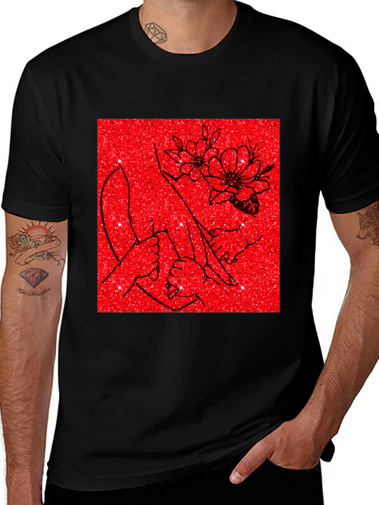 Floral Hand Graphic Tee - Stylish Comfort