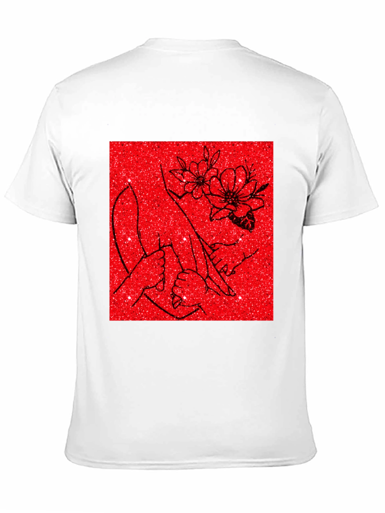 Floral Hand Graphic Tee - Stylish Comfort