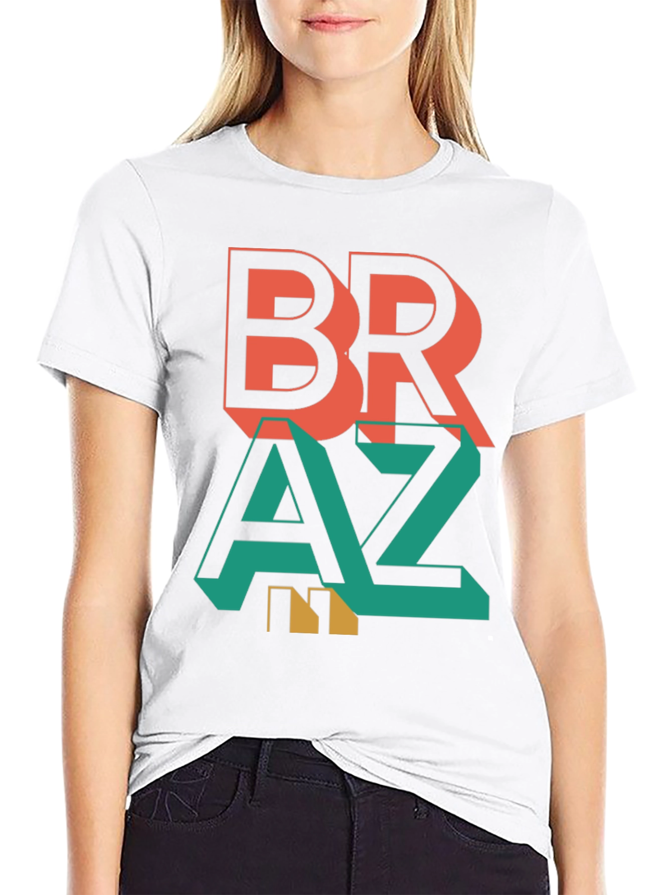 Stylish Braz Tee - Bold Graphic Print T-Shirt