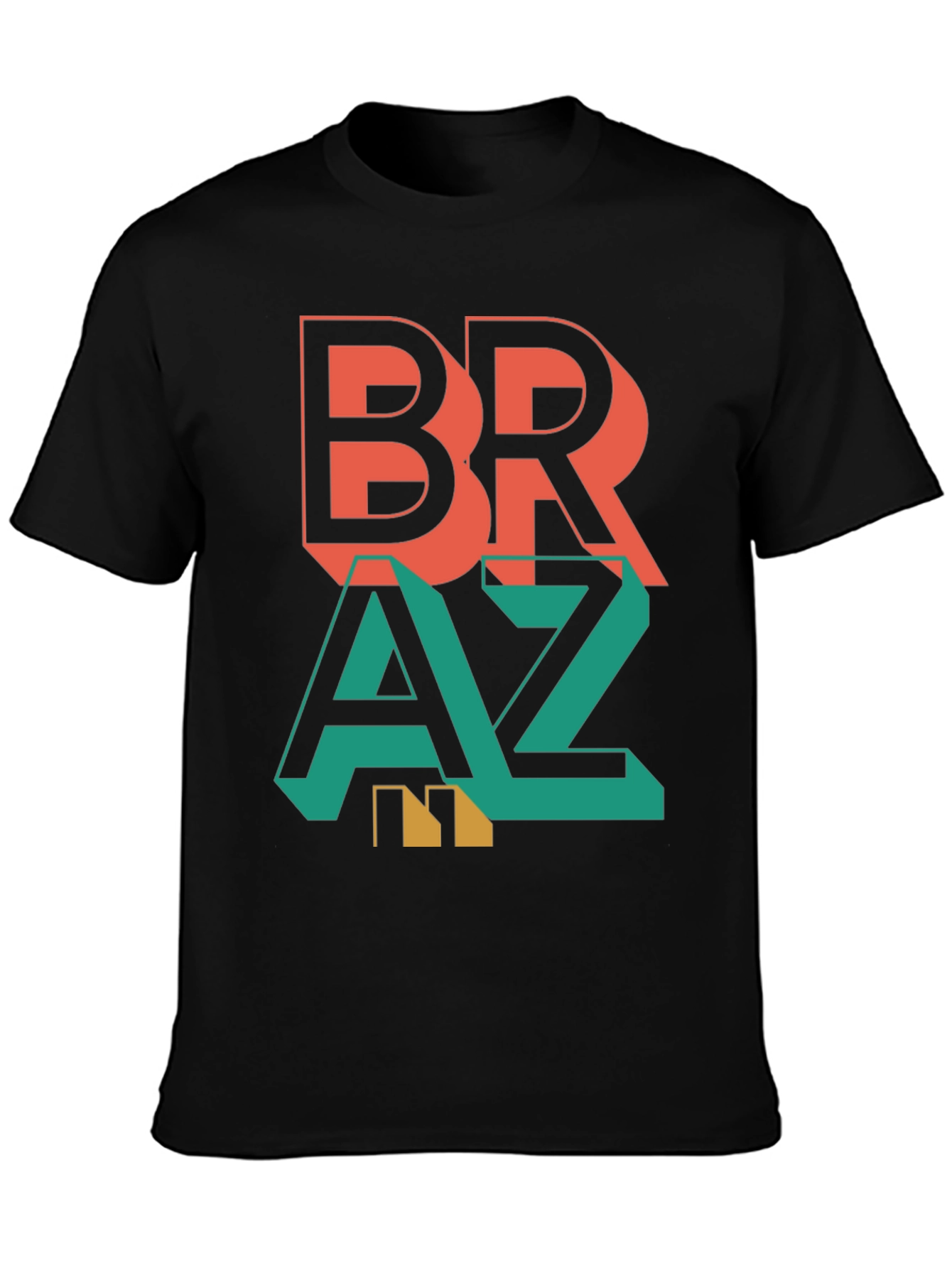 Stylish Braz Tee - Bold Graphic Print T-Shirt