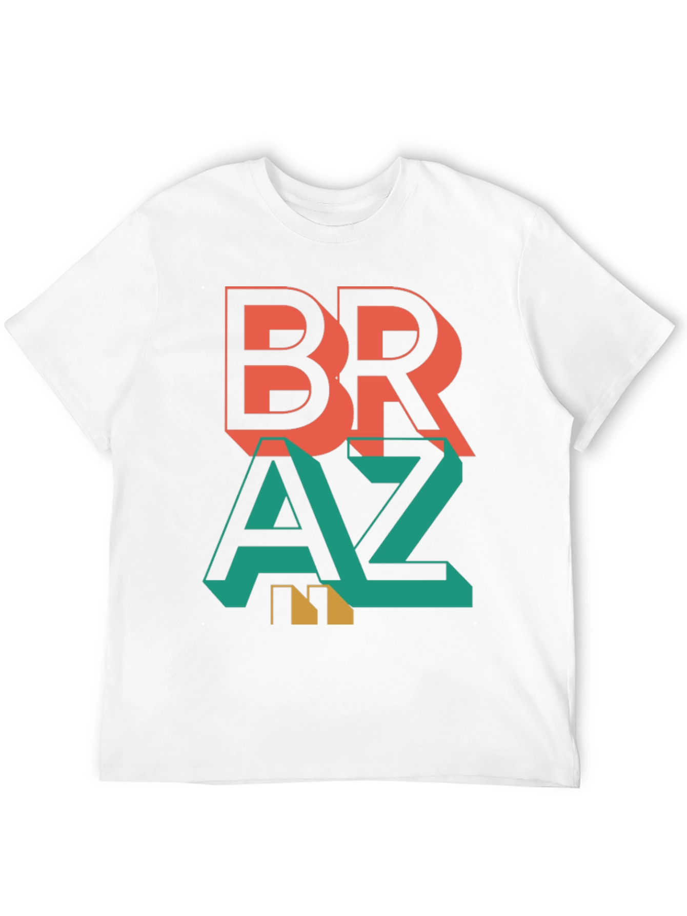 Stylish Braz Tee - Bold Graphic Print T-Shirt