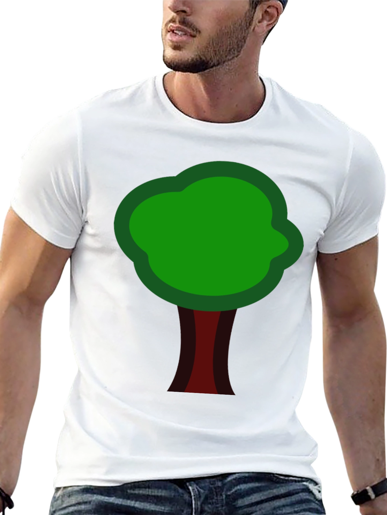 Nature Inspired Tree Graphic Tee - Black