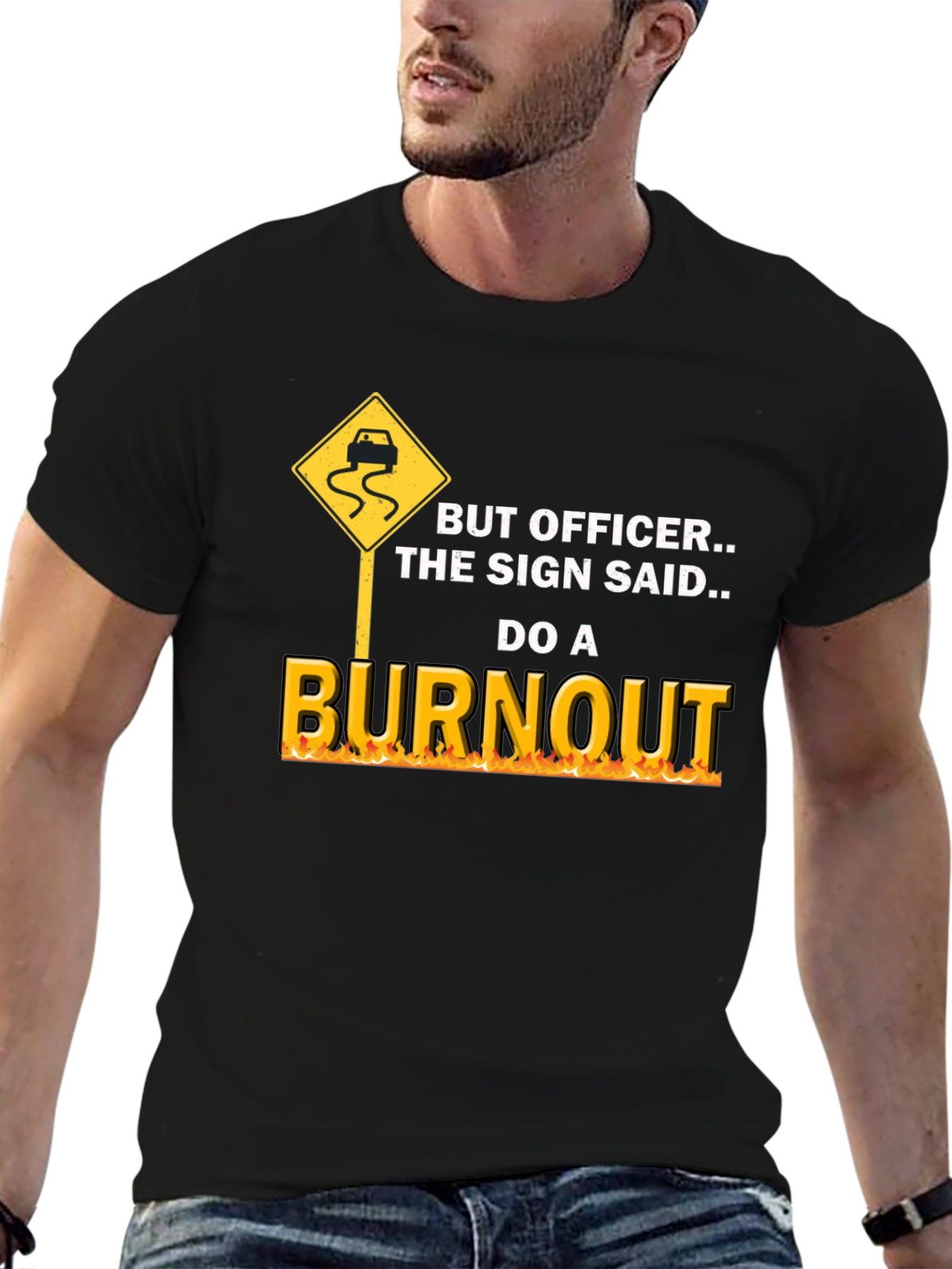 Burnout Graphic Tee - Funny Car Lover T-Shirt