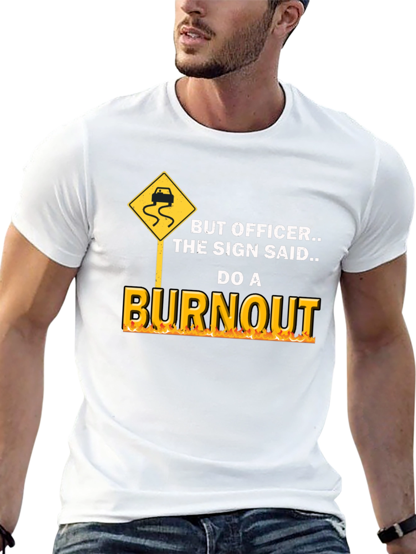 Burnout Graphic Tee - Funny Car Lover T-Shirt