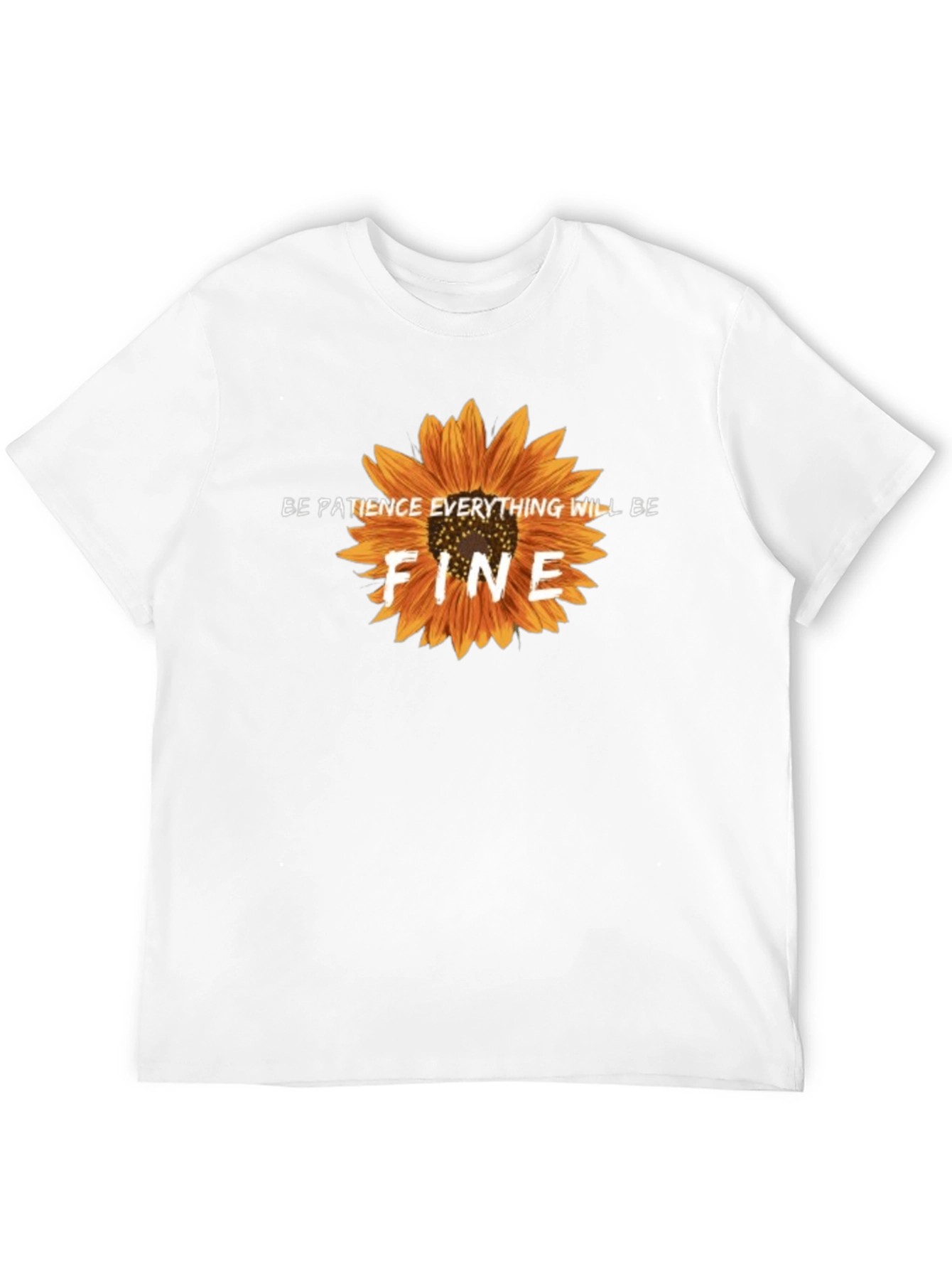Be Patience Sunflower Black Graphic T-Shirt