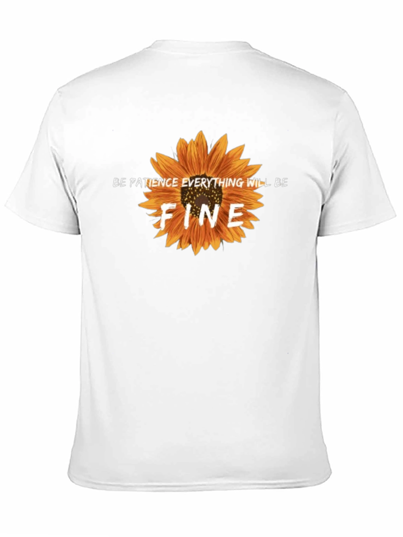 Be Patience Sunflower Black Graphic T-Shirt