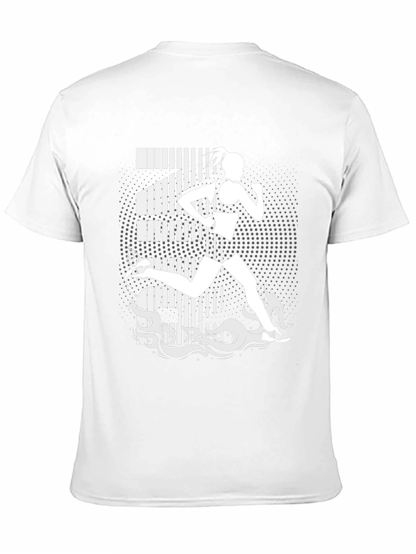Runner Graphic Tee - Black Cotton T-Shirt