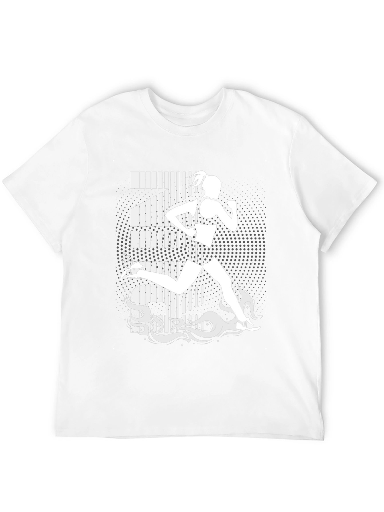 Runner Graphic Tee - Black Cotton T-Shirt