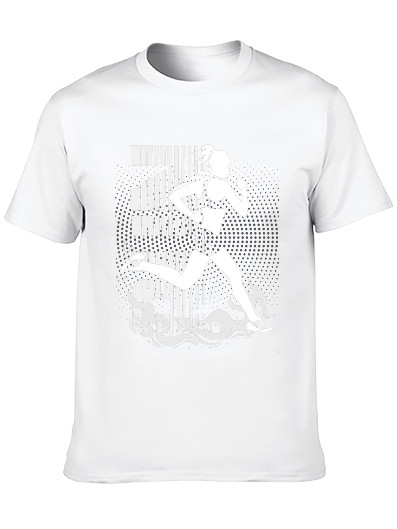 Runner Graphic Tee - Black Cotton T-Shirt